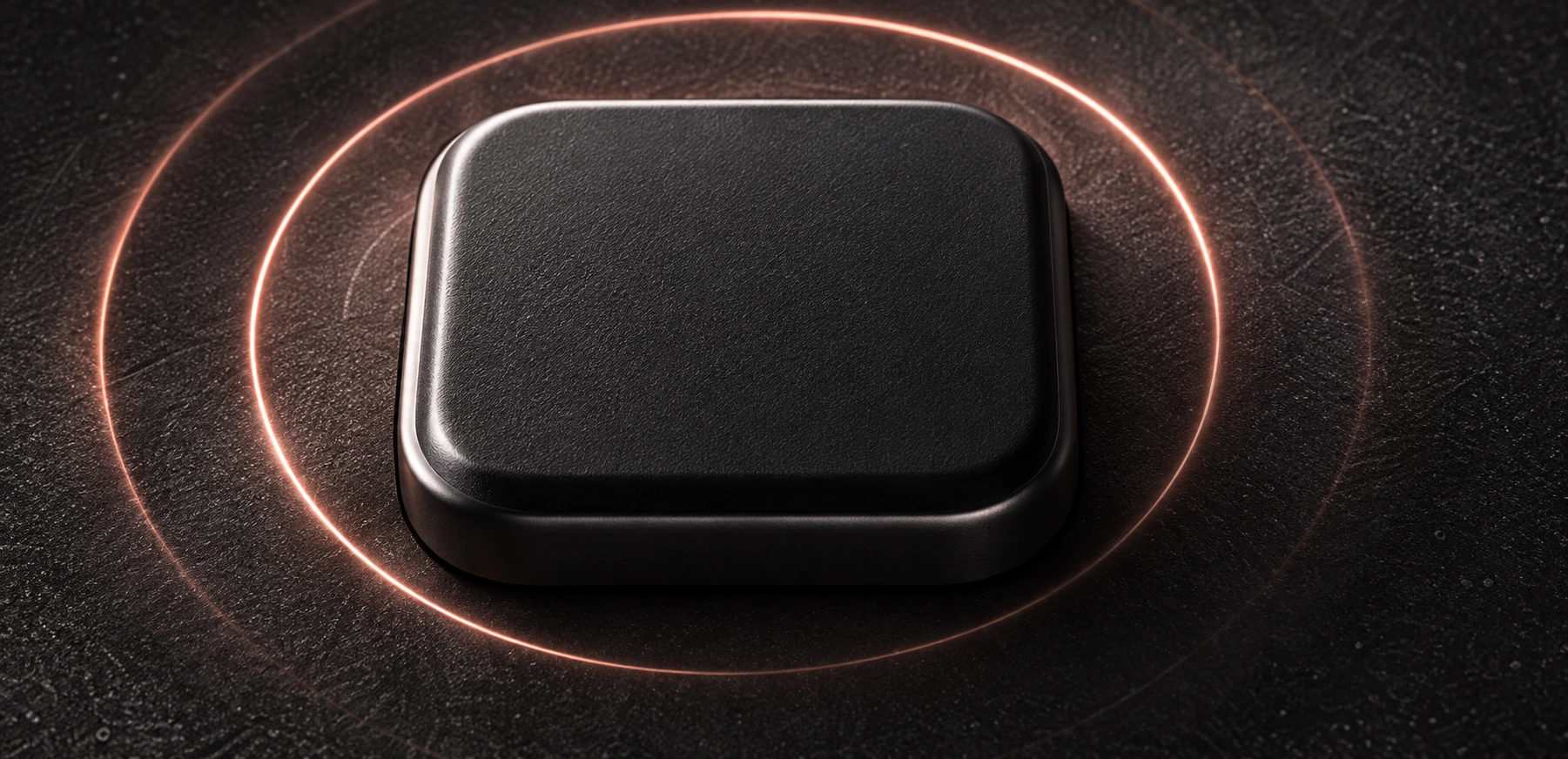 A tactile button with a warm feedback ring