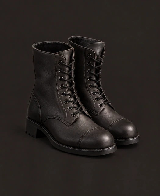 Leather boots